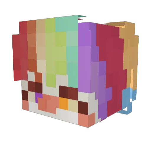 beebobabobeep Minecraft avatar head, 3D render