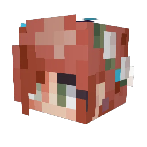 beebopp_ Minecraft avatar head, 3D render