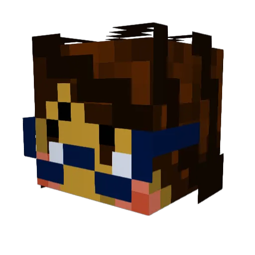 beebunB3 Minecraft avatar head, 3D render