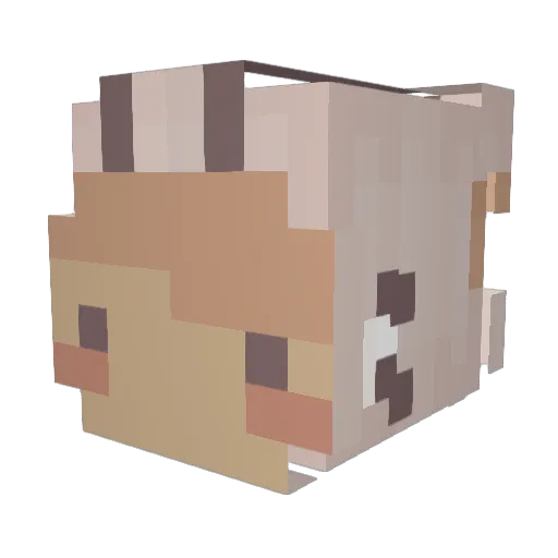 beebundt Minecraft avatar head, 3D render