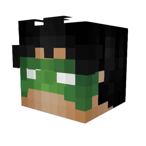 beebzie Minecraft avatar head, 3D render