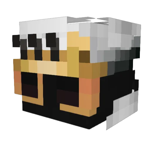 beedyy Minecraft avatar head, 3D render