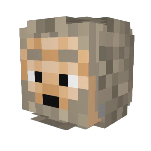 beeercules Minecraft avatar head, 3D render