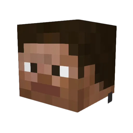 beef3751 Minecraft avatar head, 3D render