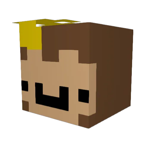 beefedupp Minecraft avatar head, 3D render