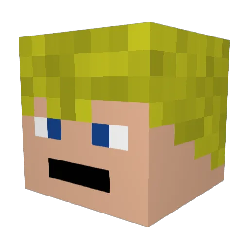 beefubossu Minecraft avatar head, 3D render