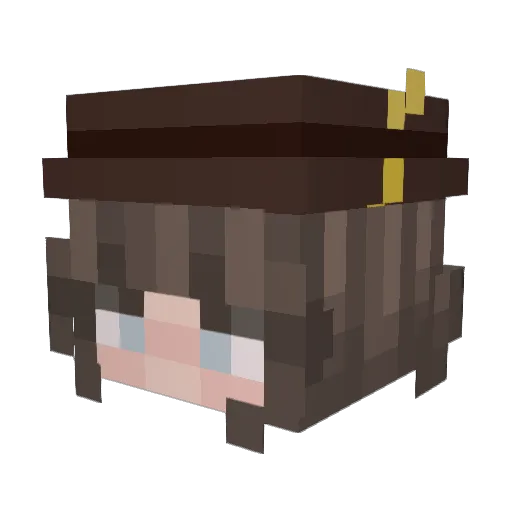 beegosting Minecraft avatar head, 3D render