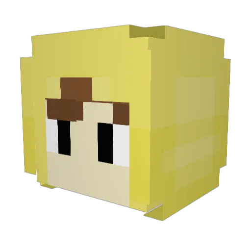 beehecker Minecraft avatar head, 3D render