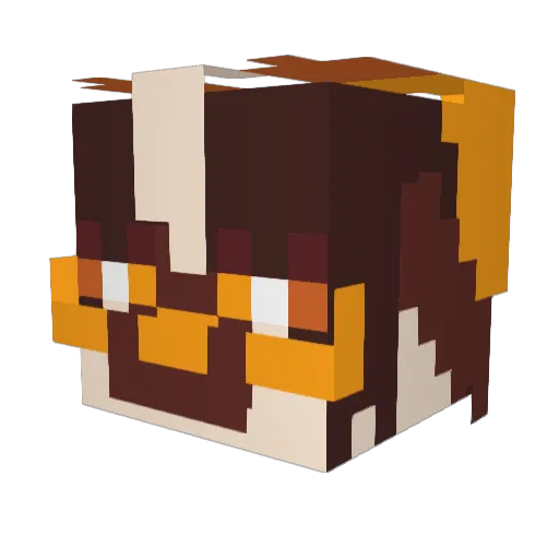 beeizepup Minecraft avatar head, 3D render