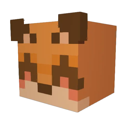 beel0ved Minecraft avatar head, 3D render