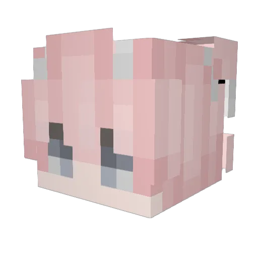 beelana Minecraft avatar head, 3D render