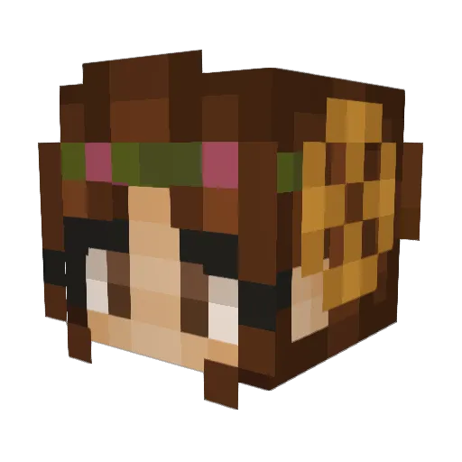 beelasil Minecraft avatar head, 3D render