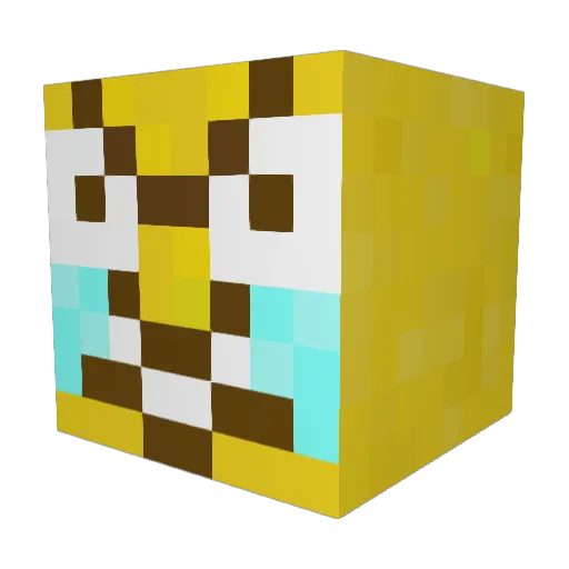 beelzeNUG Minecraft avatar head, 3D render
