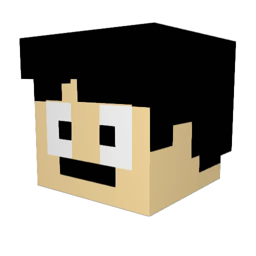 beenygrrr Minecraft avatar head, 3D render