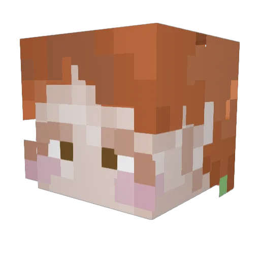 beepbeepben Minecraft avatar head, 3D render