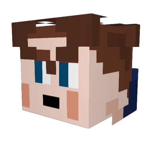 beerenmus0000007 Minecraft avatar head, 3D render