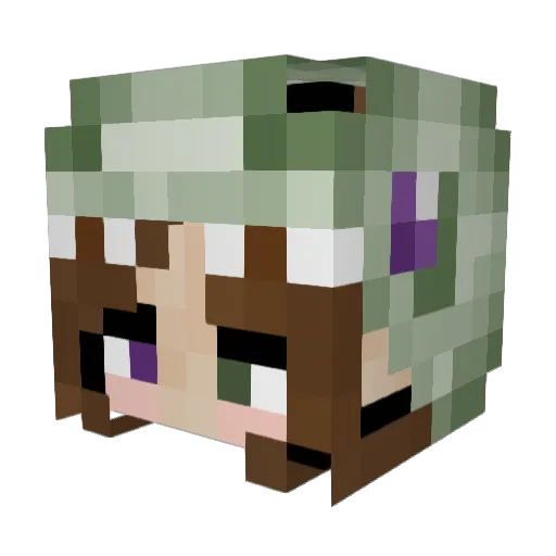 beerino Minecraft avatar head, 3D render
