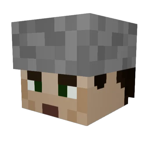 beernard Minecraft avatar head, 3D render