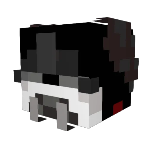 beery__ Minecraft avatar head, 3D render