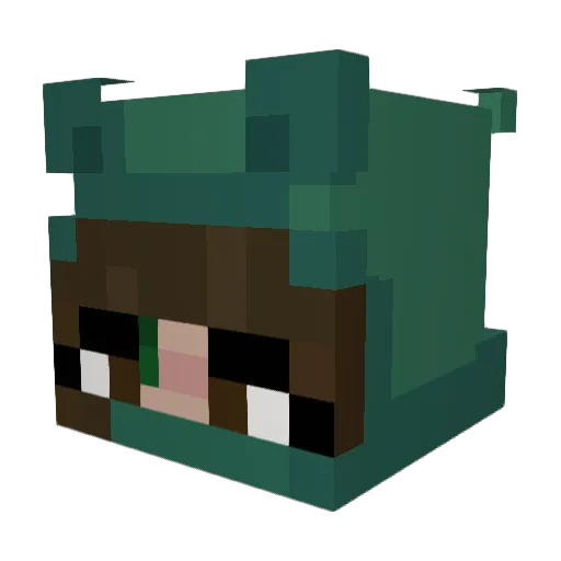 beeshii Minecraft avatar head, 3D render
