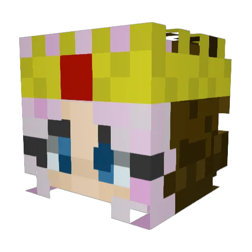 beesincroptops Minecraft avatar head, 3D render