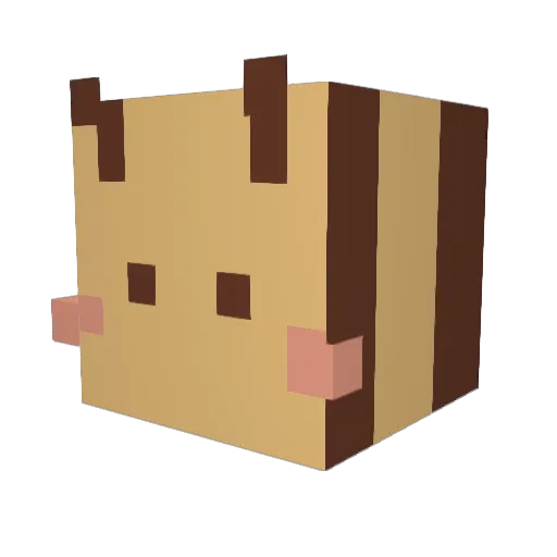beesmells Minecraft avatar head, 3D render