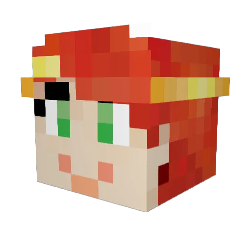 beesnort Minecraft avatar head, 3D render