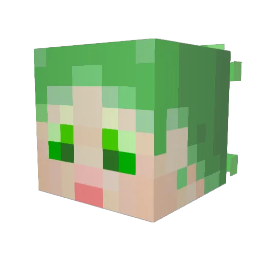 beesuke Minecraft avatar head, 3D render