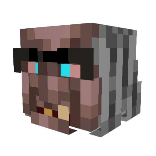 beetfiter Minecraft avatar head, 3D render