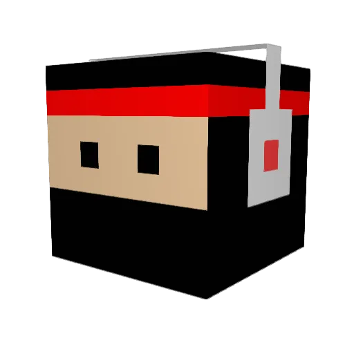 beey123 Minecraft avatar head, 3D render