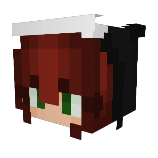 beezha Minecraft avatar head, 3D render