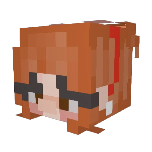 beffanyy Minecraft avatar head, 3D render