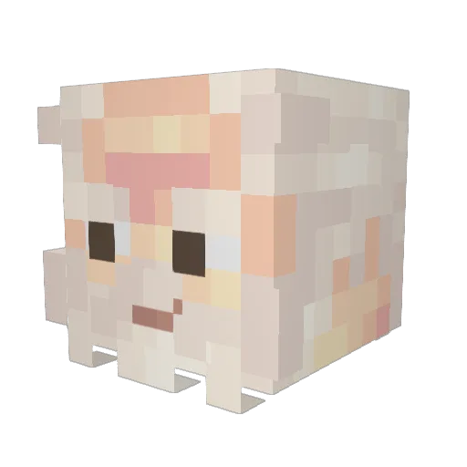 beggaz Minecraft avatar head, 3D render