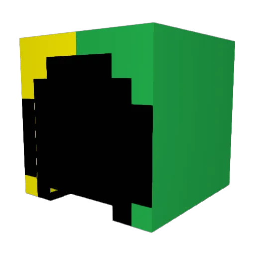 begimer Minecraft avatar head, 3D render