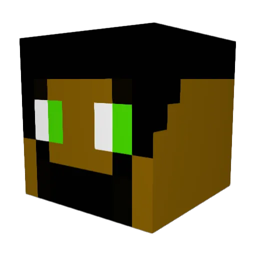 beginner17 Minecraft avatar head, 3D render