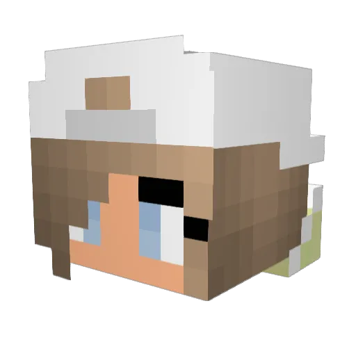 begoki Minecraft avatar head, 3D render