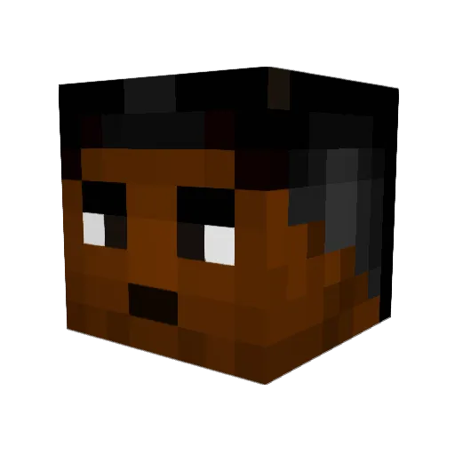 beguetty Minecraft avatar head, 3D render