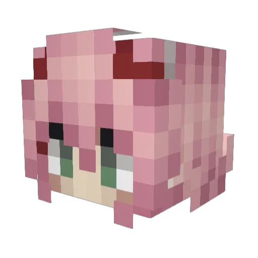begunasu Minecraft avatar head, 3D render