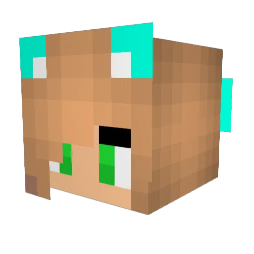 beguuuum Minecraft avatar head, 3D render