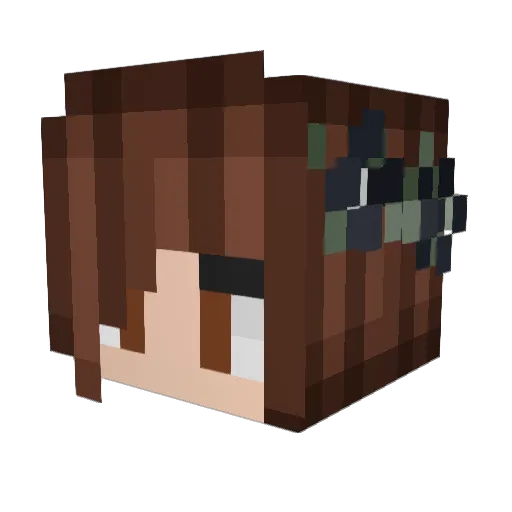 behappyCele Minecraft avatar head, 3D render
