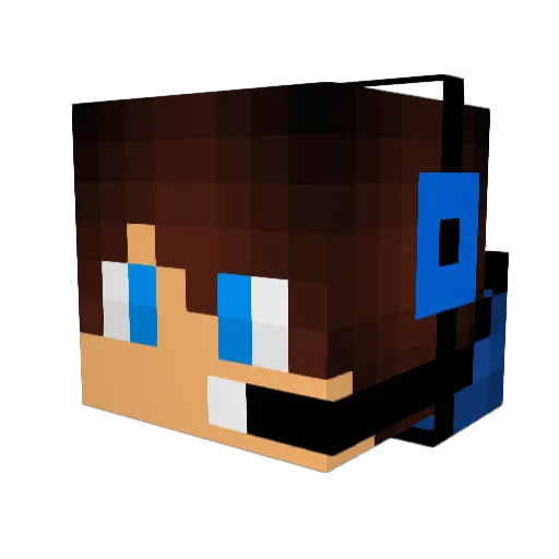 beholdenon Minecraft avatar head, 3D render