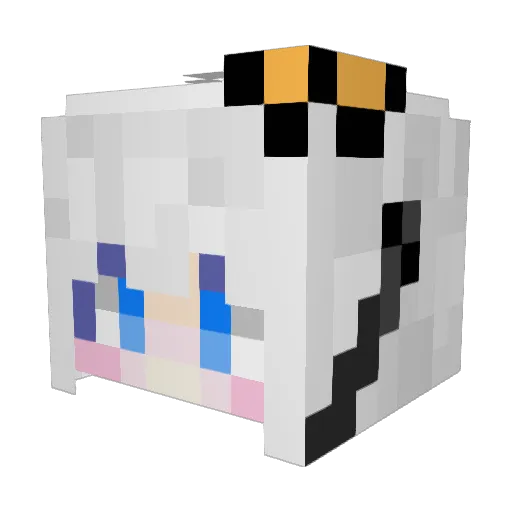 behomin Minecraft avatar head, 3D render