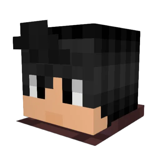 behrinlotus Minecraft avatar head, 3D render