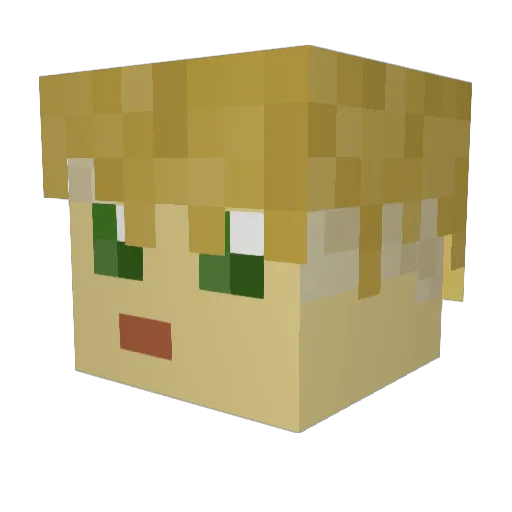 beian100 Minecraft avatar head, 3D render