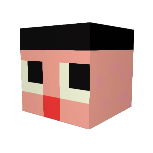 beibei39 Minecraft avatar head, 3D render