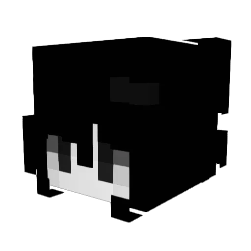 beibylu Minecraft avatar head, 3D render