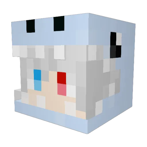 beili233 Minecraft avatar head, 3D render