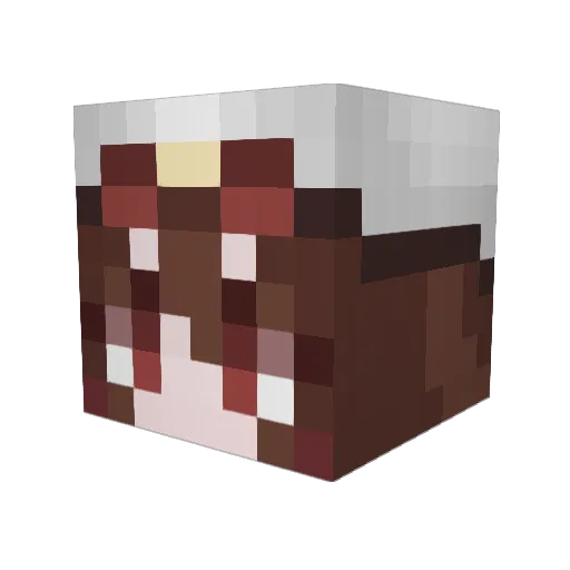 beillia Minecraft avatar head, 3D render