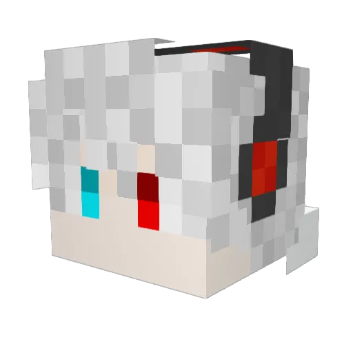 beilu_ Minecraft avatar head, 3D render