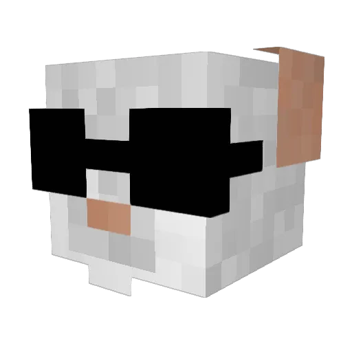 beindat Minecraft avatar head, 3D render
